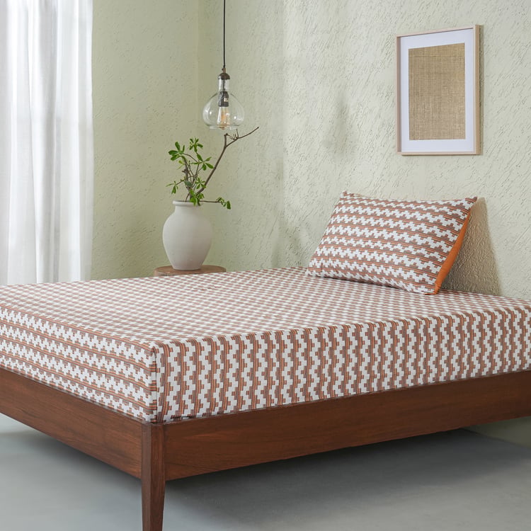 MASPAR Whimsy Nature Cotton 200TC Printed 2Pcs Single Bedsheet Set