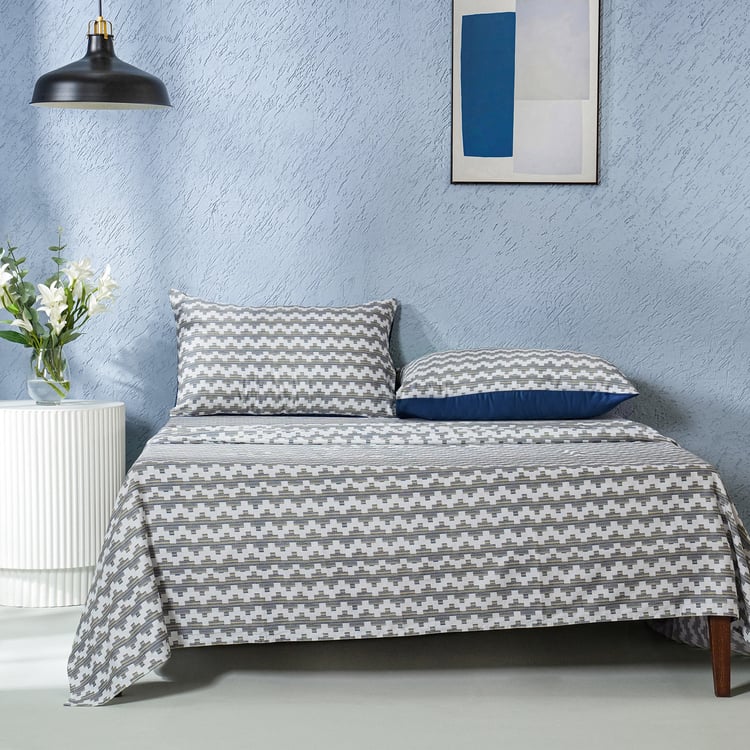 MASPAR Whimsy Nature Cotton 200TC Printed 2Pcs Single Bedsheet Set