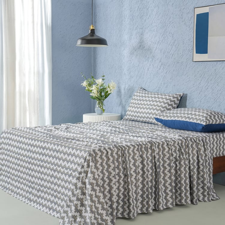 MASPAR Whimsy Nature Cotton 200TC Printed 2Pcs Single Bedsheet Set