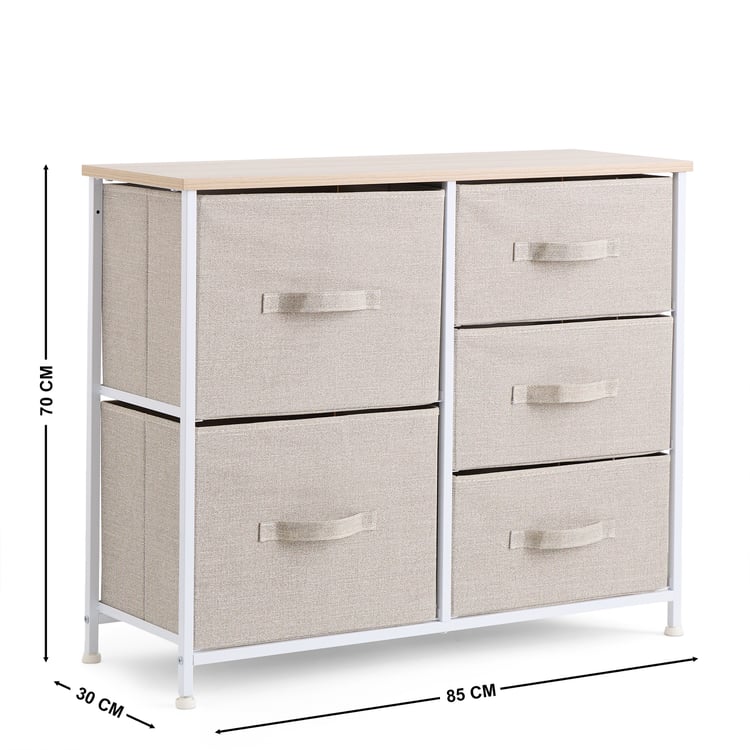 Corsica Jordan Polypropylene 5 Drawer Storage Chest