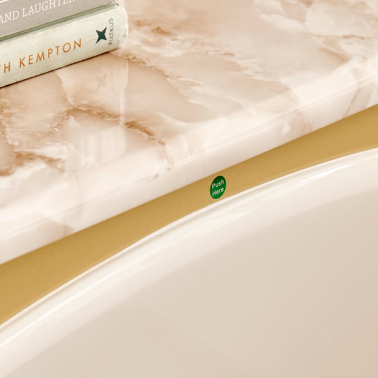 Alchemy Bedside Table with Drawers - Gold