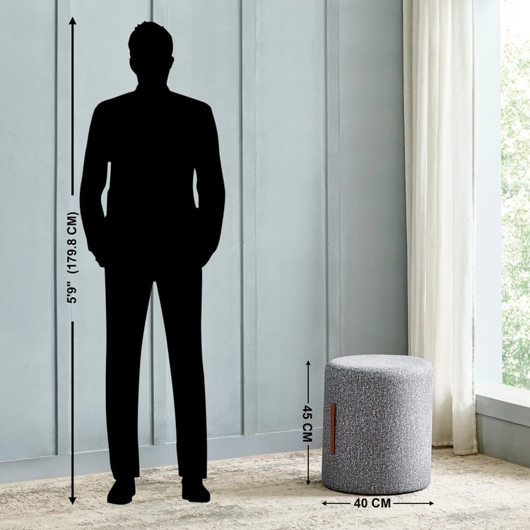 Livy Fabric Ottoman - Grey