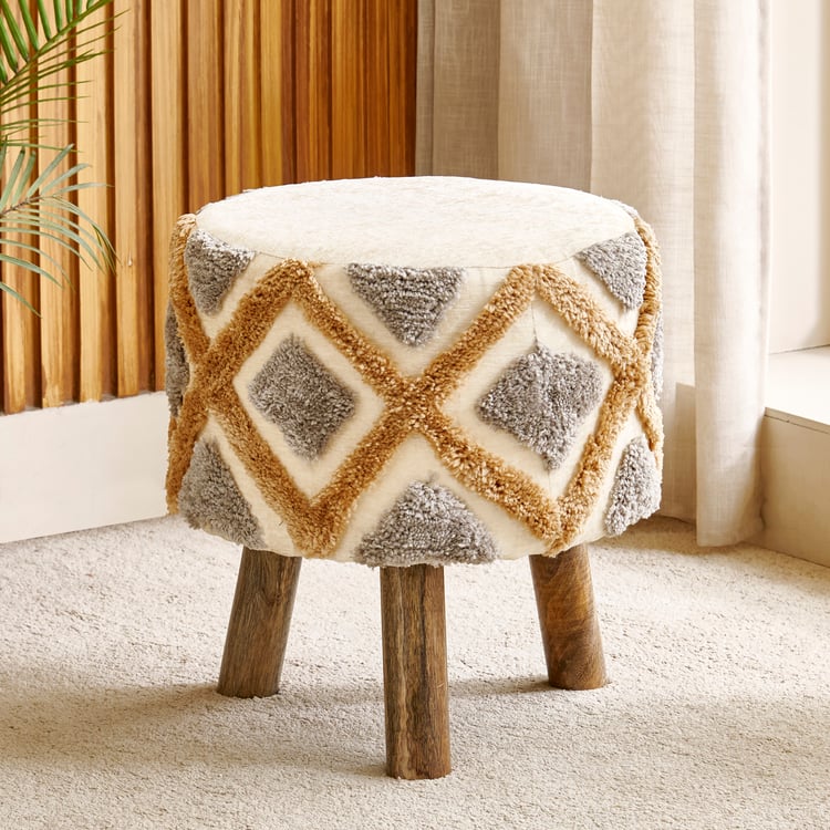 Lotus NXT Fabric Ottoman - Beige