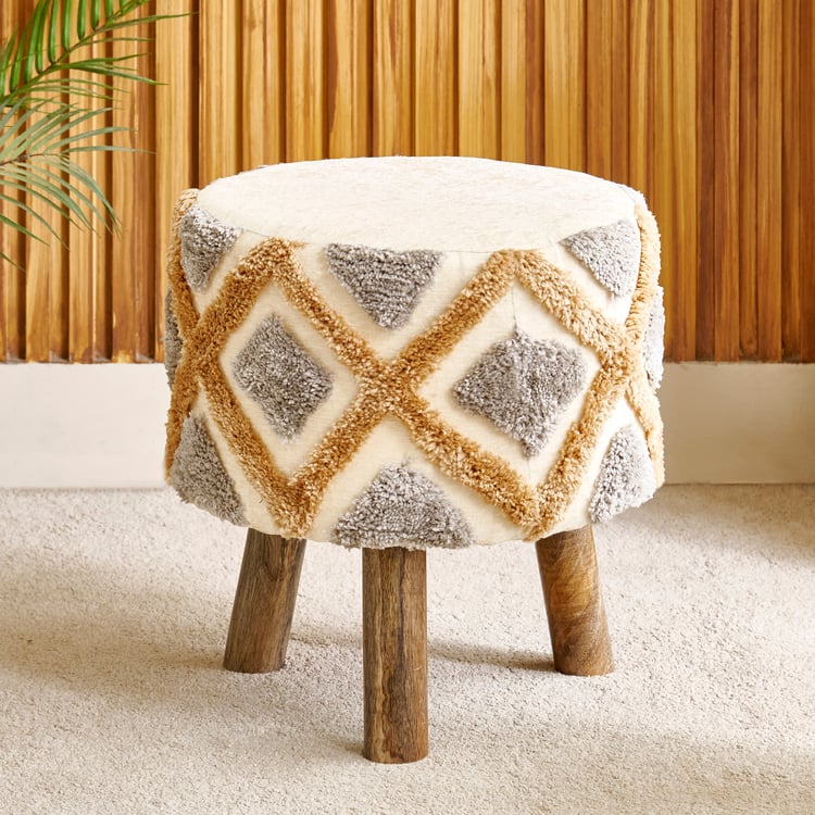 Lotus NXT Fabric Ottoman - Beige