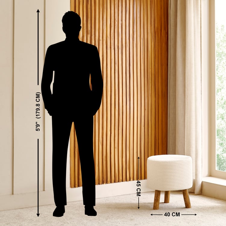 Lotus NXT Waffle Fabric Ottoman - Beige