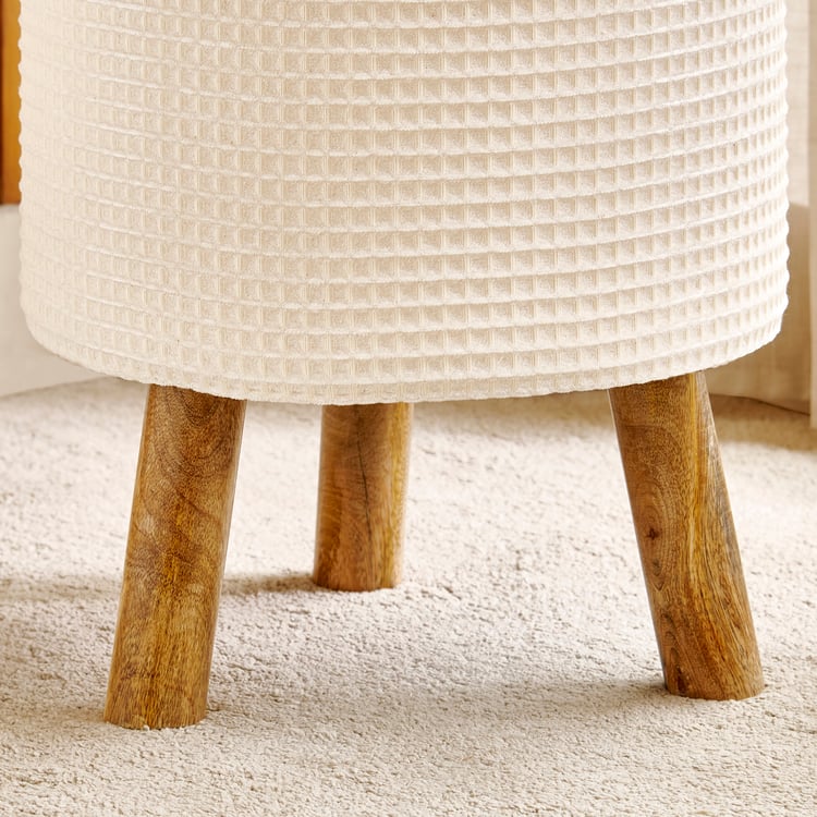 Lotus NXT Waffle Fabric Ottoman - Beige