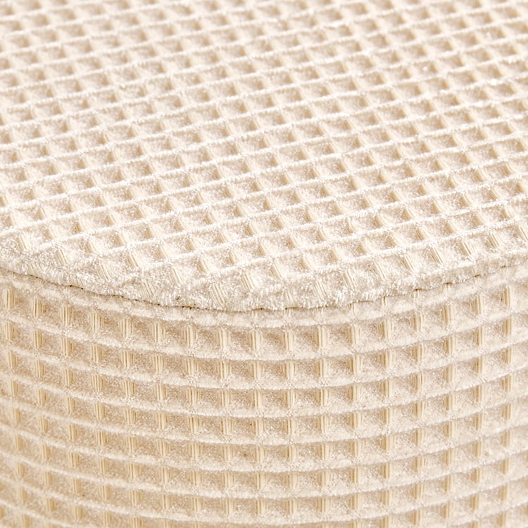 Lotus NXT Waffle Fabric Ottoman - Beige