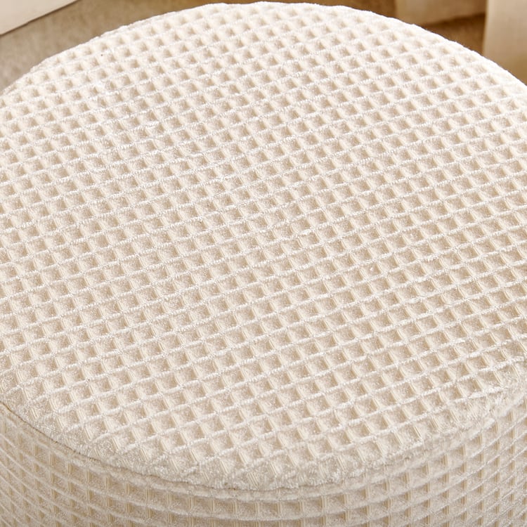 Lotus NXT Waffle Fabric Ottoman - Beige
