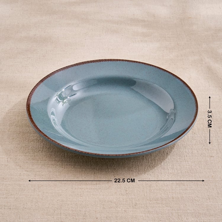 Meadows Plato Melamine Printed Pasta Plate - 22.5x3.5cm