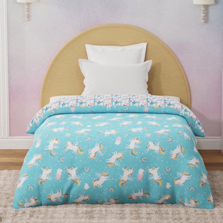 BOUTIQUE LIVING Kids Rock N Room Cotton Glow In the Dark Print Reversible Single Comforter