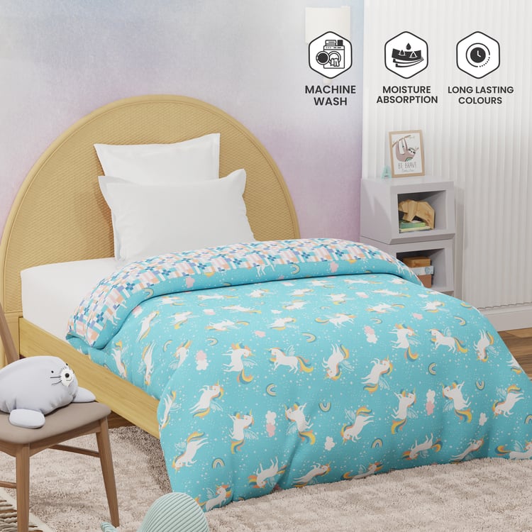 BOUTIQUE LIVING Kids Rock N Room Cotton Glow In the Dark Print Reversible Single Comforter