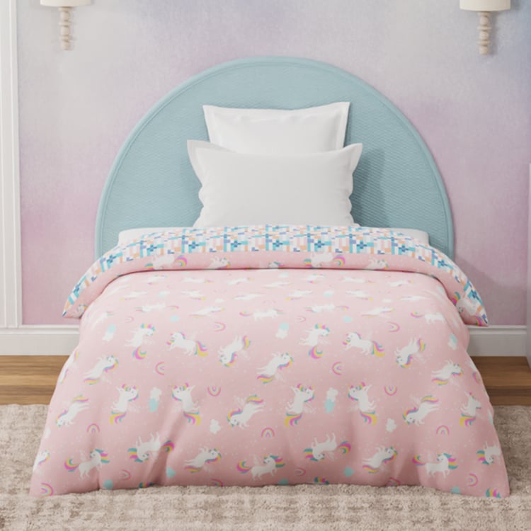 BOUTIQUE LIVING Kids Rock N Room Cotton Glow In the Dark Print Reversible Single Comforter