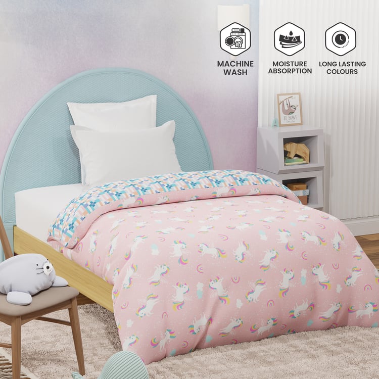 BOUTIQUE LIVING Kids Rock N Room Cotton Glow In the Dark Print Reversible Single Comforter