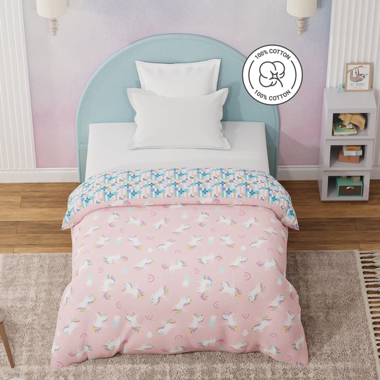 BOUTIQUE LIVING Kids Rock N Room Cotton Glow In the Dark Print Reversible Single Comforter
