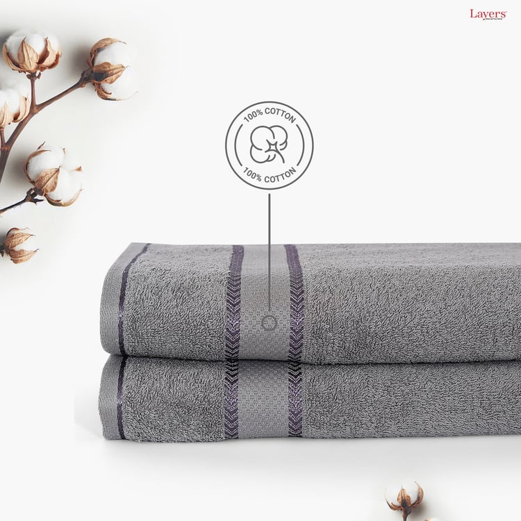 LAYERS Everfresh Set of 2 Cotton Bath Towels - 140x70cm