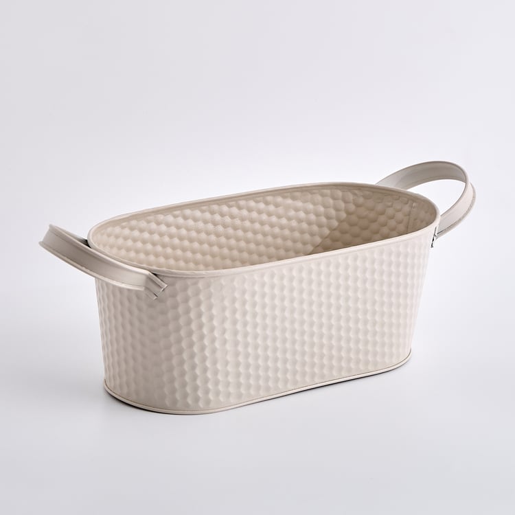 Nesta Garden Rustica Metal Debossed Planter with Handles