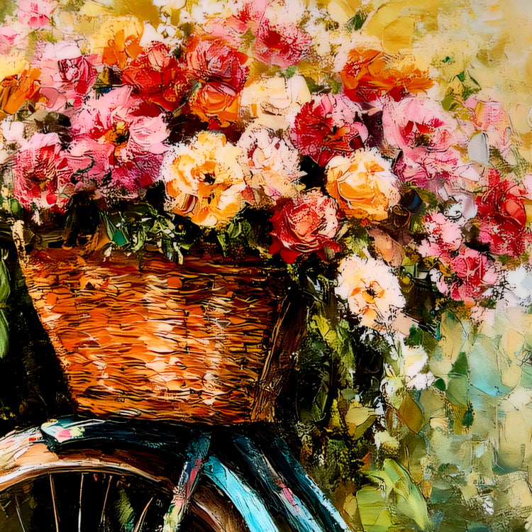 Corsica Aura Bicycle Crystal Painting Picture Frame - 19.5x29.5cm