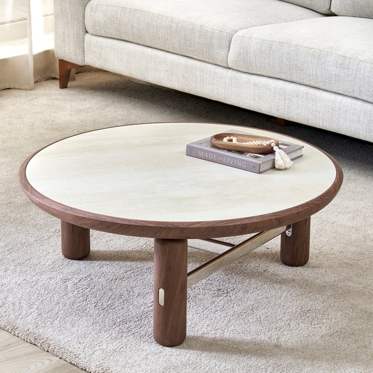 Ramona Sintered Stone Top Coffee Table - Walnut