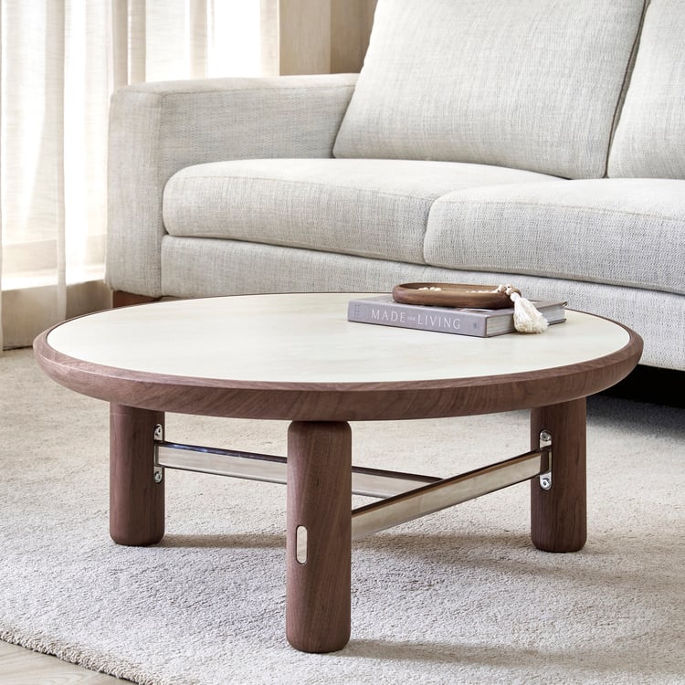 Ramona Sintered Stone Top Coffee Table - Walnut