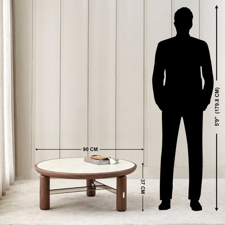 Ramona Sintered Stone Top Coffee Table - Walnut