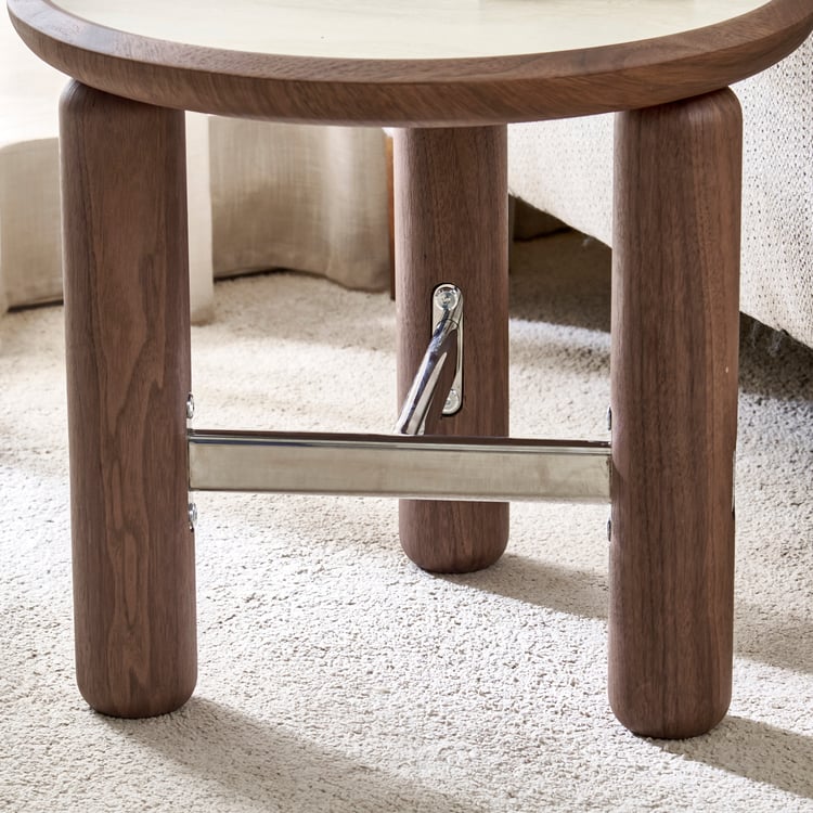 Ramona Sintered Stone Top End Table - Walnut