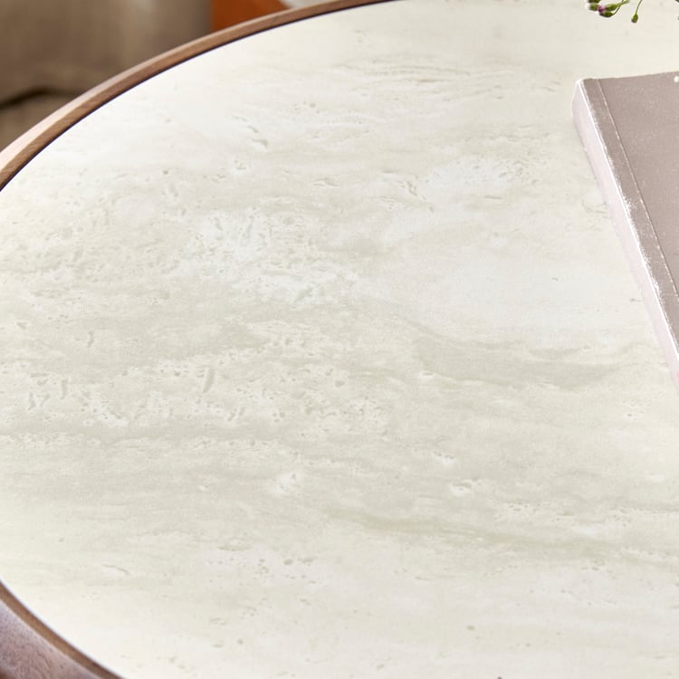 Ramona Sintered Stone Top End Table - Walnut