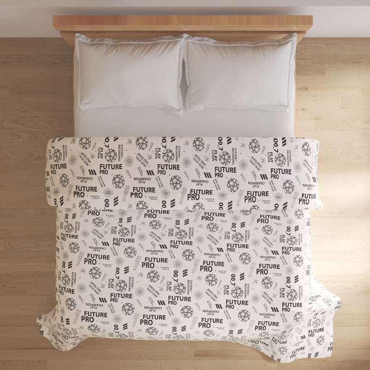 Slate Kids Cotton Future Pro Print Reversible Double Comforter