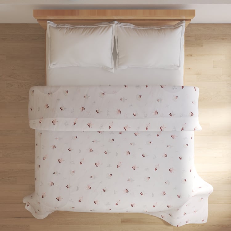 Slate Kids Cotton Ballerina Print Reversible Double Comforter