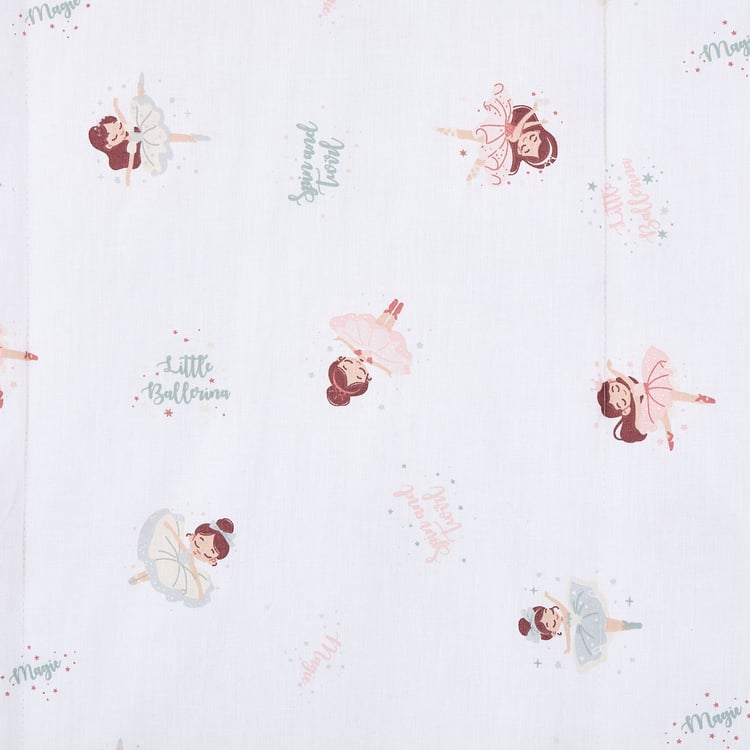 Slate Kids Cotton Ballerina Print Reversible Double Comforter