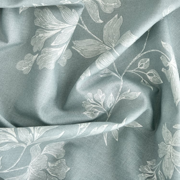 Corsica Ezra Eucal Cotton 144TC Floral Print 3Pcs Queen Bedsheet Set