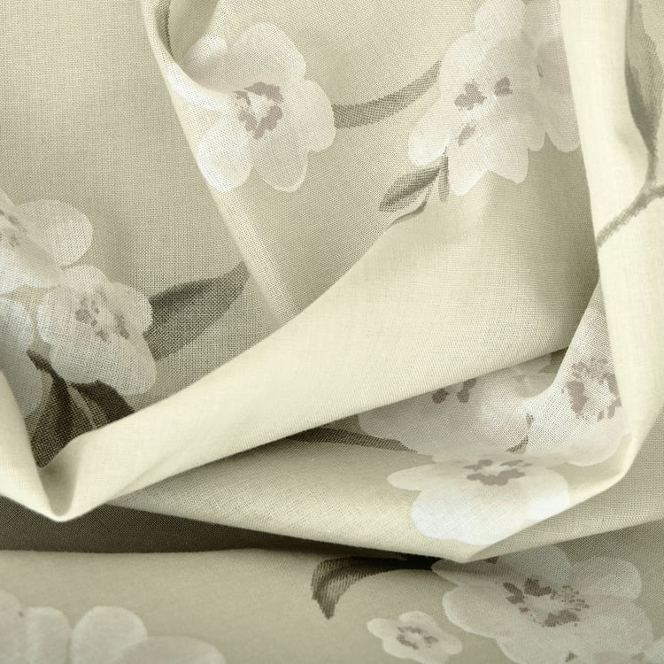 Corsica Gardenia Cotton 144TC Floral Print 3Pcs Queen Bedsheet Set
