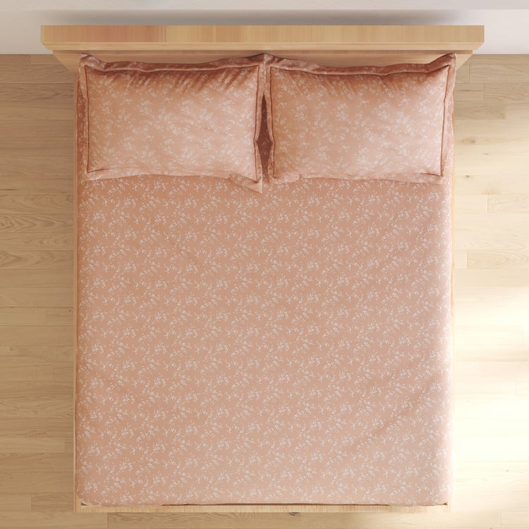 Corsica Ezra Silva Cotton 144TC Floral Print 3Pcs Queen Bedsheet Set