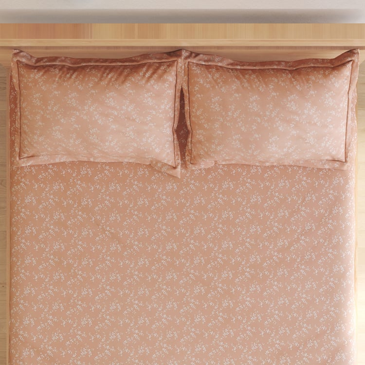 Corsica Ezra Silva Cotton 144TC Floral Print 3Pcs Queen Bedsheet Set