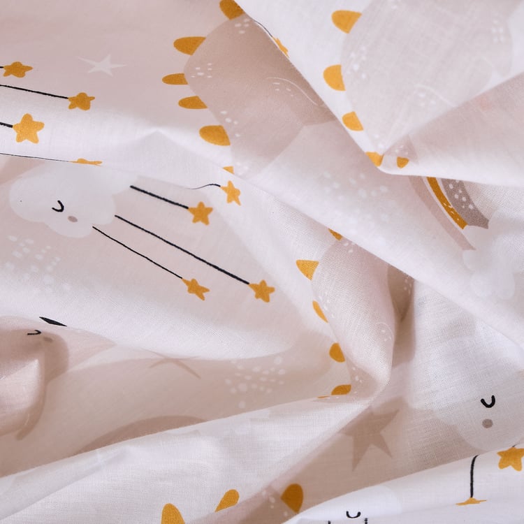 Slate Kids Cotton 180TC Cloud Print 2Pcs Single Bedsheet Set