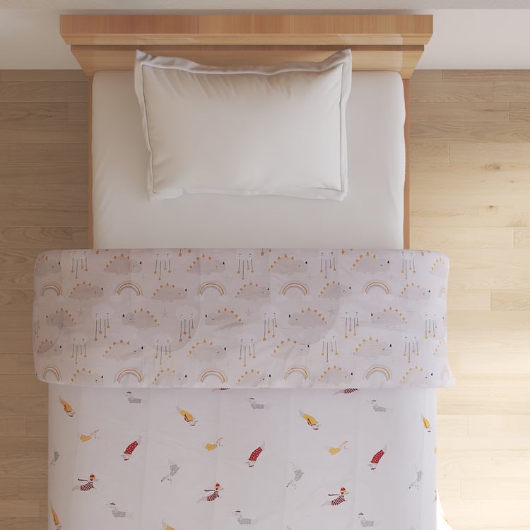 Slate Kids Cotton Printed Reversible Single Comforter