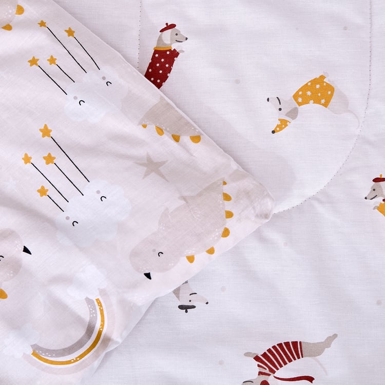 Slate Kids Cotton Printed Reversible Single Comforter