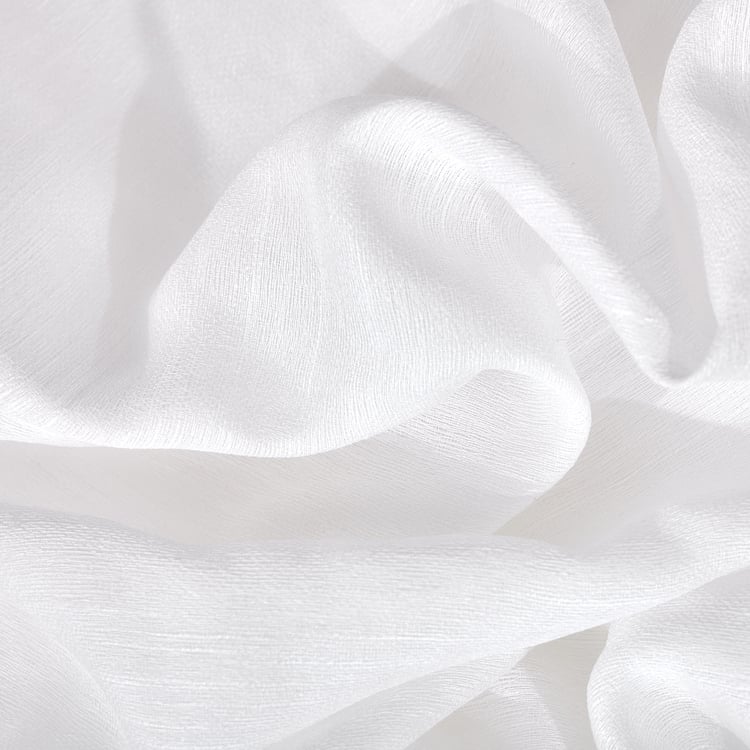 Amaira Pearl Set of 2 Sheer Door Curtains - 8.85ft (270cm)