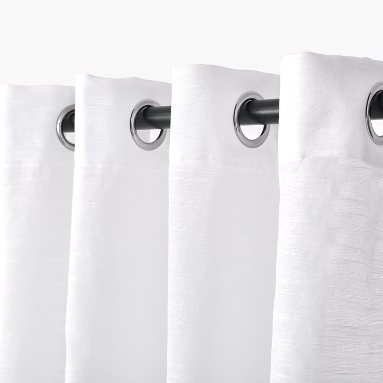 Amaira Pearl Set of 2 Sheer Door Curtains - 7.35ft (225m)