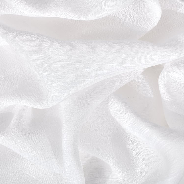 Amaira Pearl Set of 2 Sheer Door Curtains - 7.35ft (225m)
