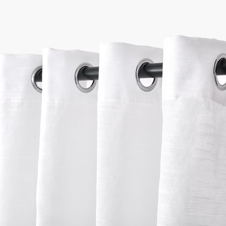 Amaira Pearl Set of 2 Sheer Window Curtains - 5.2ft (160cm)