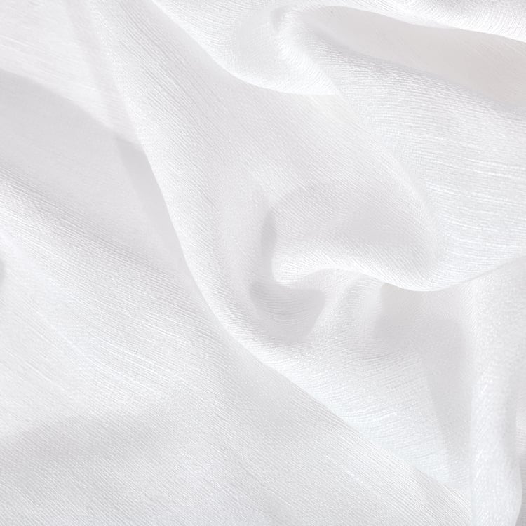 Amaira Pearl Set of 2 Sheer Window Curtains - 5.2ft (160cm)