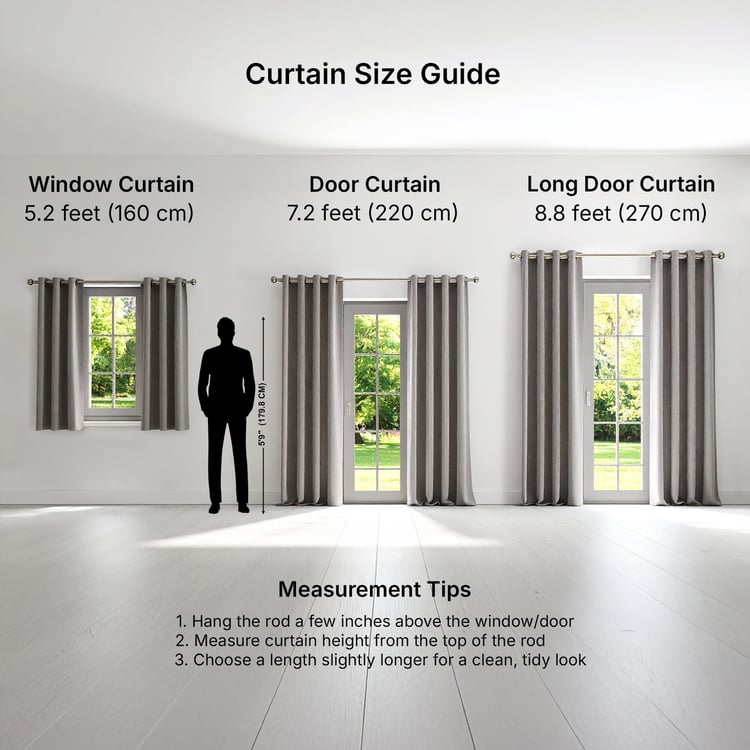Amaira Whisp Set of 2 Sheer Window Curtains - 5.2ft (160cm)