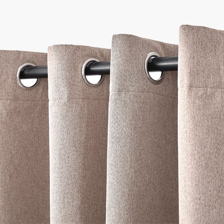 Muffle Grain Set of 2 Blackout Window Curtains - 5.2ft(260cm)