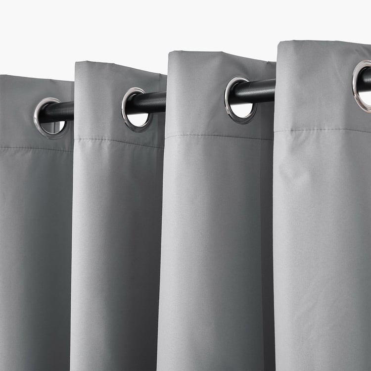 Muffle Shadow Set of 2 Blackout Window Curtains - 5.2ft (160cm)
