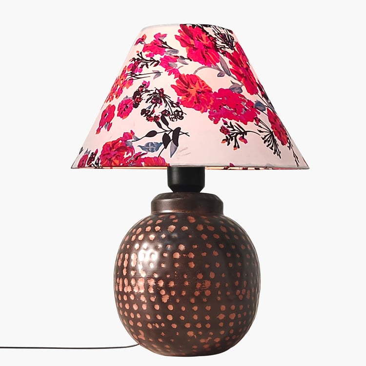 HOMESAKE Metal Hammered Table Lamp