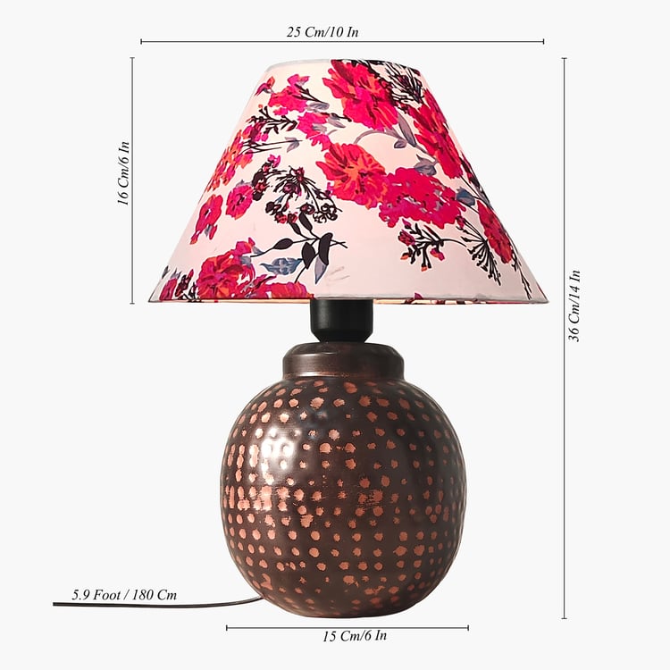 HOMESAKE Metal Hammered Table Lamp