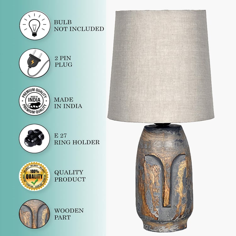 HOMESAKE Wooden Table Lamp