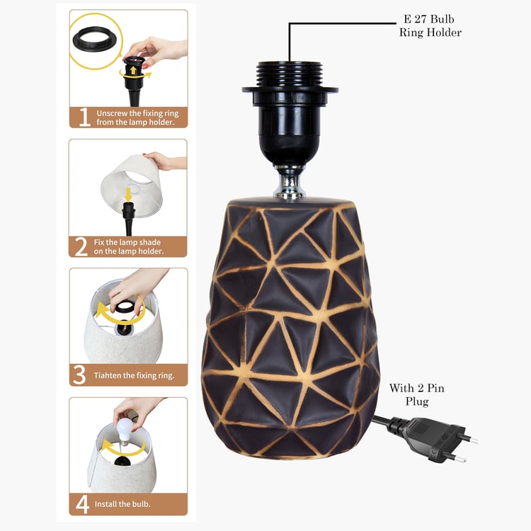 HOMESAKE Ceramic Table Lamp
