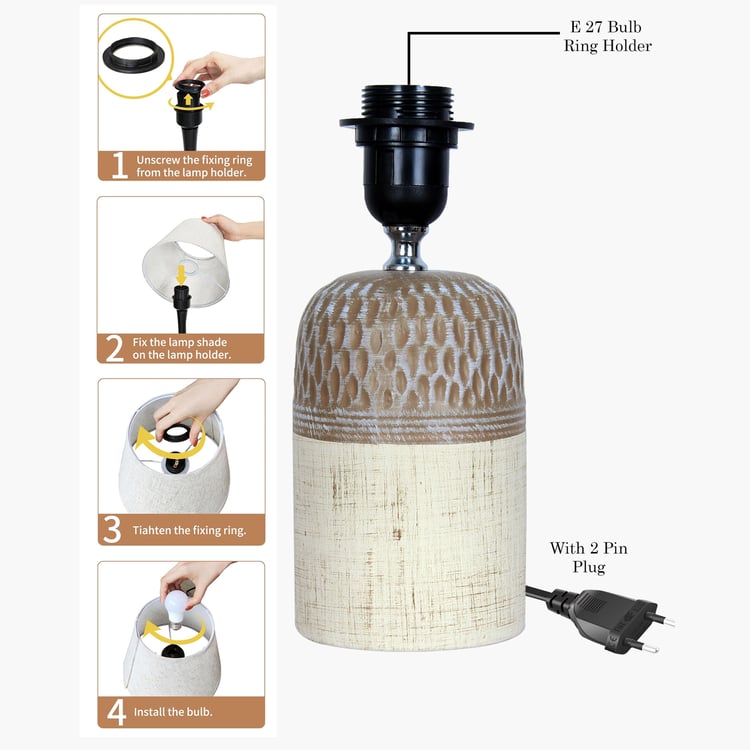 HOMESAKE Ceramic Table Lamp