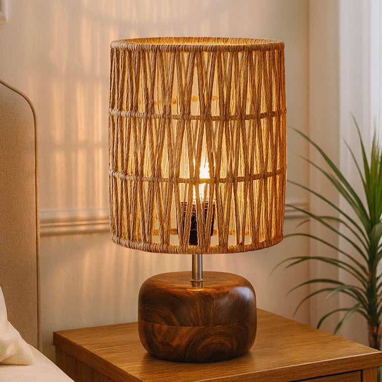 HOMESAKE Wooden Table Lamp